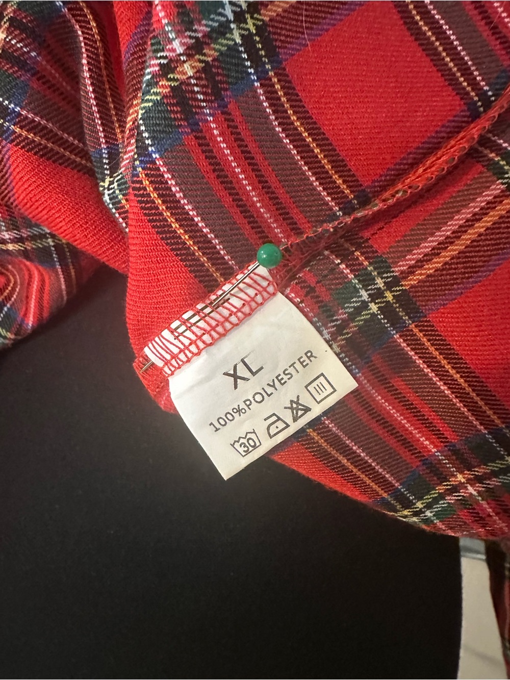 Red Plaid Ruffle-Yoke Top - Picture 6 of 6